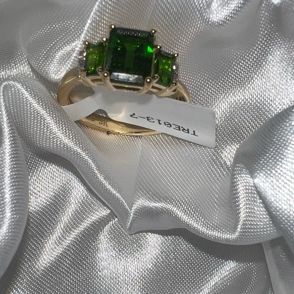 Green Chrome Diopside 3k Gold Ring 1.69ctw - Picture 5 of 8